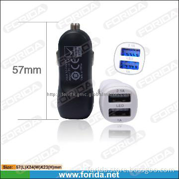 5v 3.1A New Design Wireless Mobile Phone Mini dual car charger